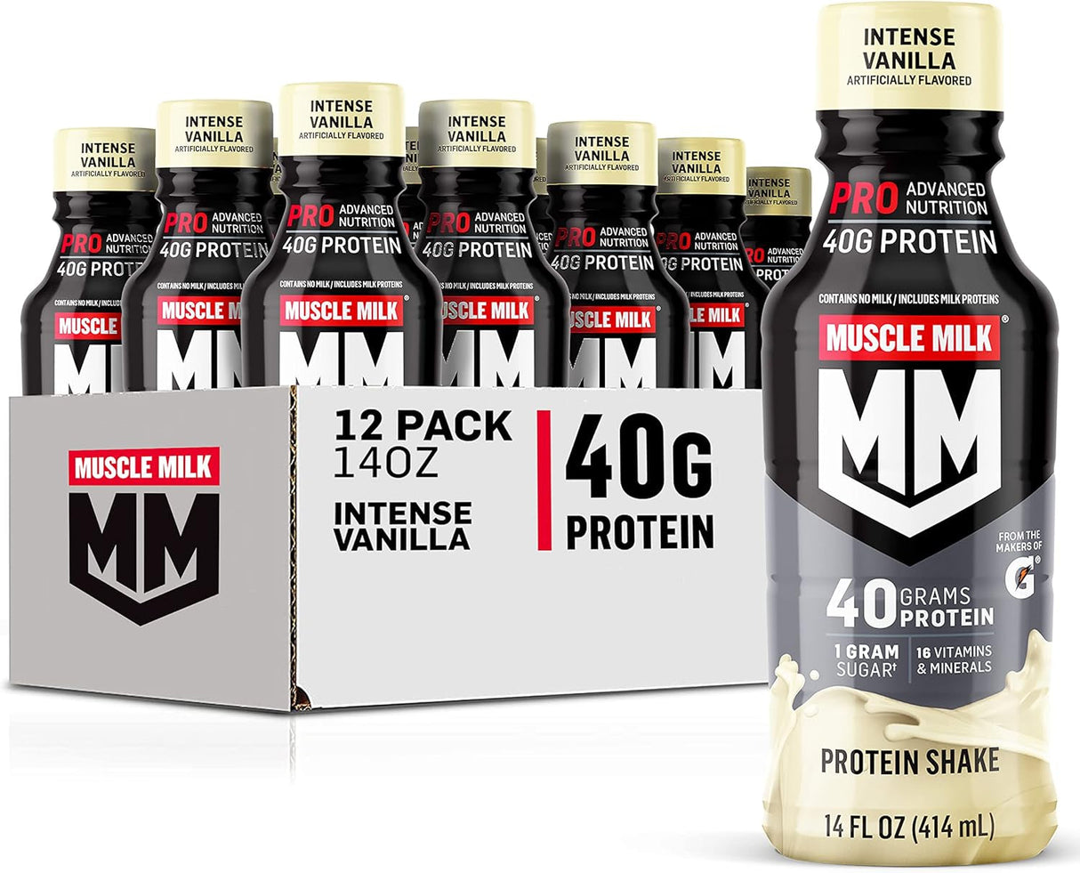 Muscle Milk Pro Series Protein Shake, Chocolate Peanut Butter, 40G Protein, 14 Fl Oz (Pack of 12)