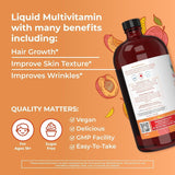 Maryruth'S Liquid Multivitamin + Lustriva® Hair Growth Vitamins | Biotin 10000Mcg | Vitamin D | Clinically Tested for Thicker Hair, Wrinkles, Fine Lines, Skin Care | Ages 18+ | 15.22 Fl Oz - Supply Center USA