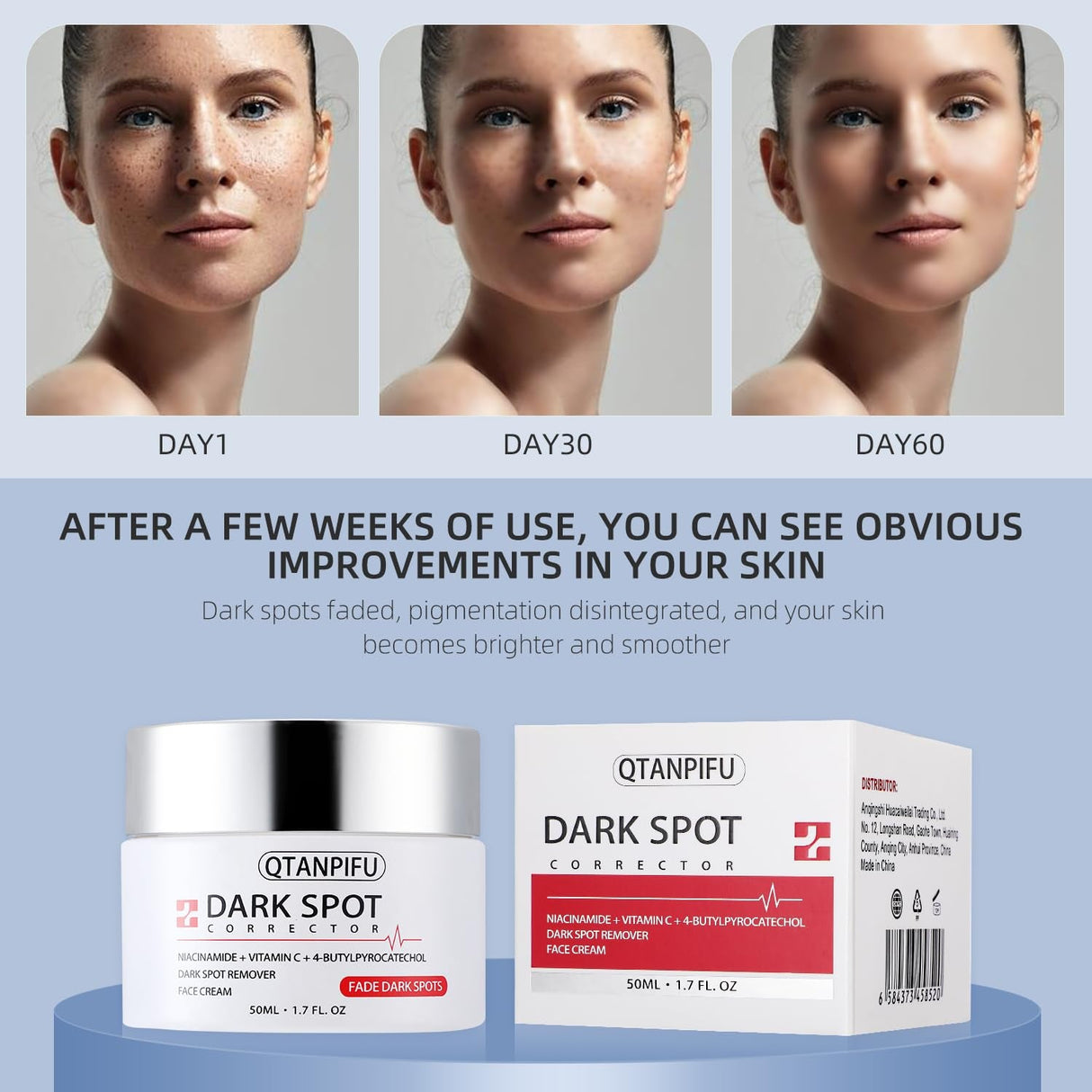 Dark Spot Remover Correcting Serum for Face: Dark Spot Remover for Age Spot Sun Spot Freckles Body Brown Spot Melasma Uneven Skin Tone- Faded Serum with Vitamin C for Women Daily Use