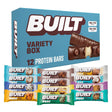 BUILT Protein Bars, Double Chocolate, 12 Count, 1.73Oz Bars, Gluten Free Protein Snacks with 17G of High Protein. Chocolate Protein Bar Only 130 Calories & 4G Sugar, Great on the Go Protein Snack