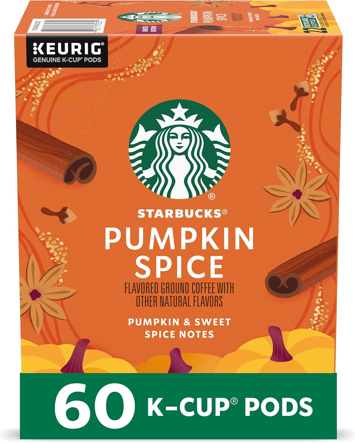 Starbucks K-Cup Coffee Pods, Starbucks Blonde Roast Coffee, Veranda Blend for Keurig Brewers, 100% Arabica, 6 Boxes (60 Pods Total)