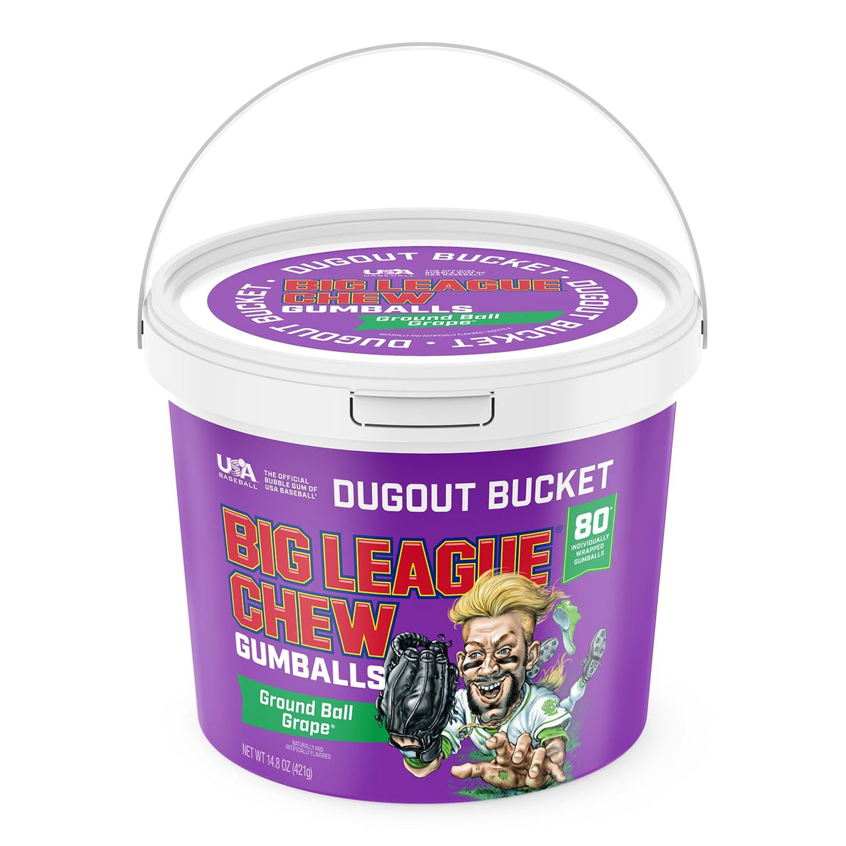 Big League Chew Outta Here Original Bubble Gum - Classic Ballpark Flavor | Perfect for Baseball Games, Teams, Concessions, Parties, and More | Pack of 12 Bags (2.12Oz Each)