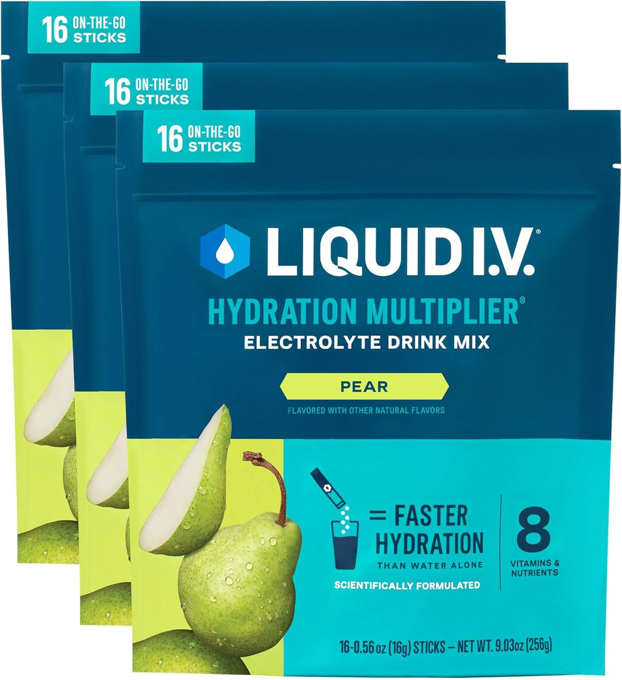 Liquid I.V.® Hydration Multiplier - Seaberry | Electrolyte Powder Drink Mix | 3 Pack (48 Servings)