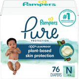 Pampers Pure Protection Diapers - Size 5, One Month Supply (132 Count), Hypoallergenic Premium Disposable Baby Diapers