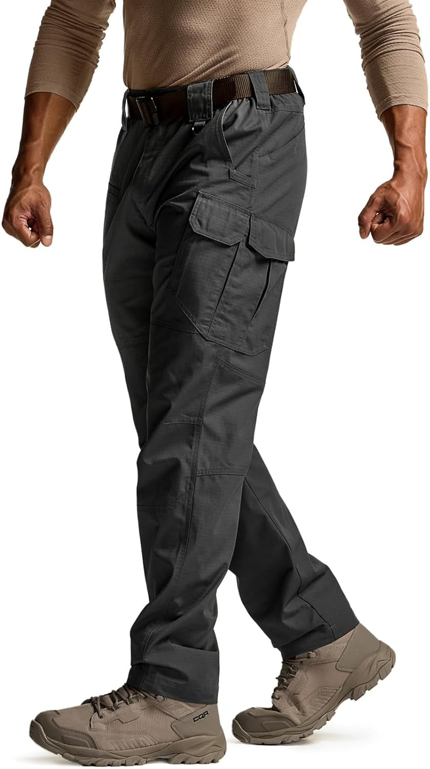 CQR Men'S Tactical Pants, Water Resistant Ripstop Cargo Pants, Lightweight EDC Work Hiking Pants, Outdoor Apparel
