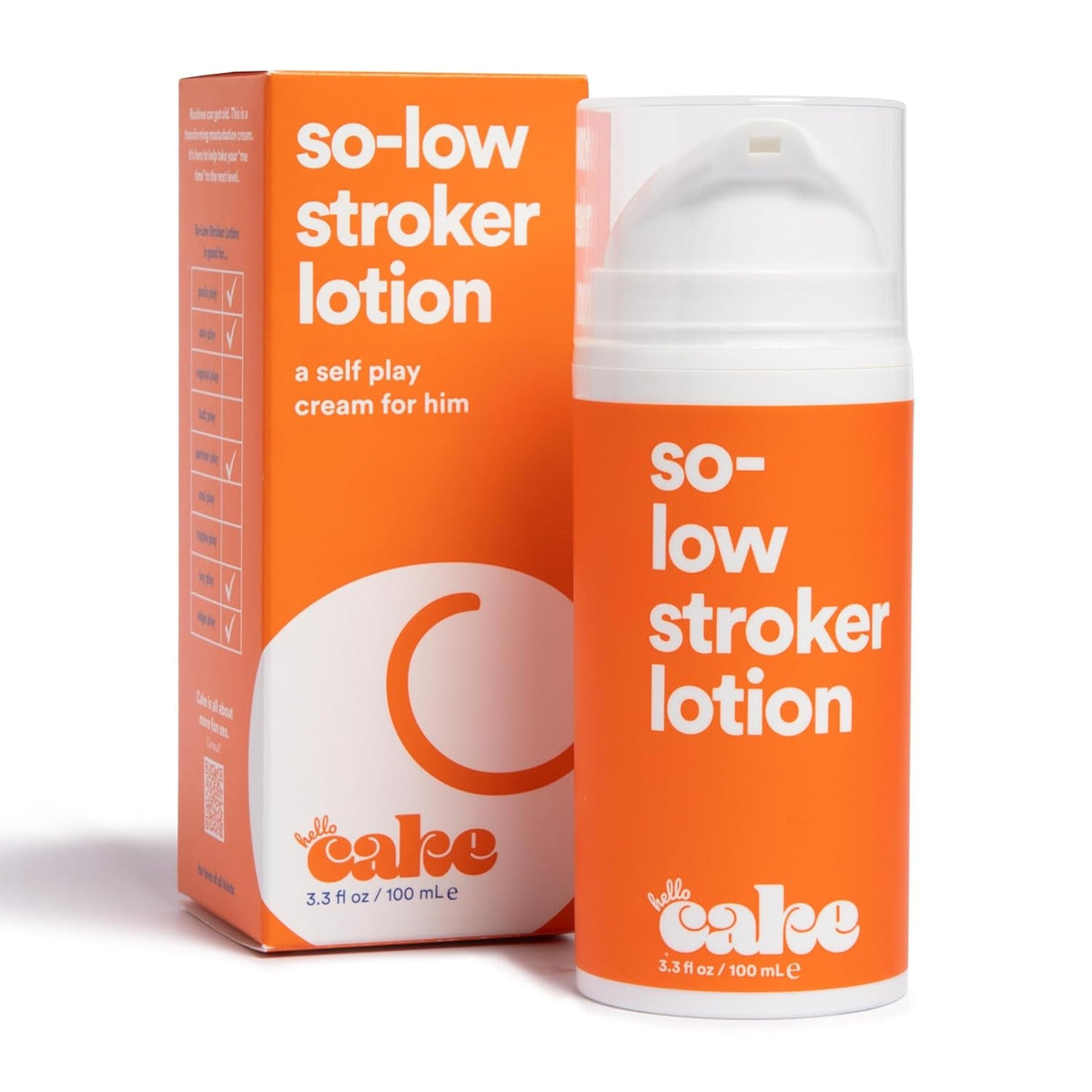 Hello Cake So-Low Stroker Lotion - below the Belt Solo Cream for Men, Natural Moisturizing Ingredients Coconut Oil, Avocado Oil, Aloe Vera, 3.3 Fl Oz