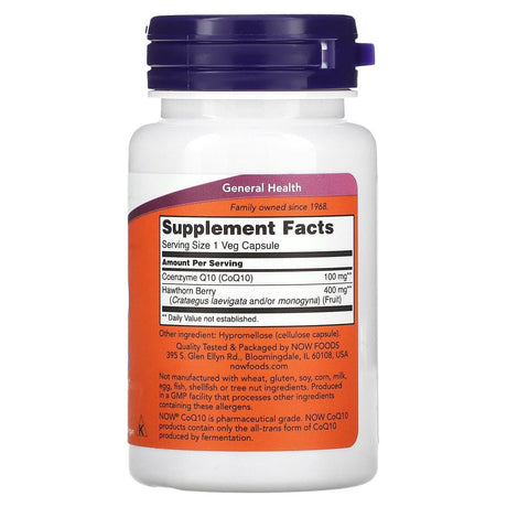 NOW Foods, CoQ10, 100 mg, 30 Veg Capsules - Supply Center USA