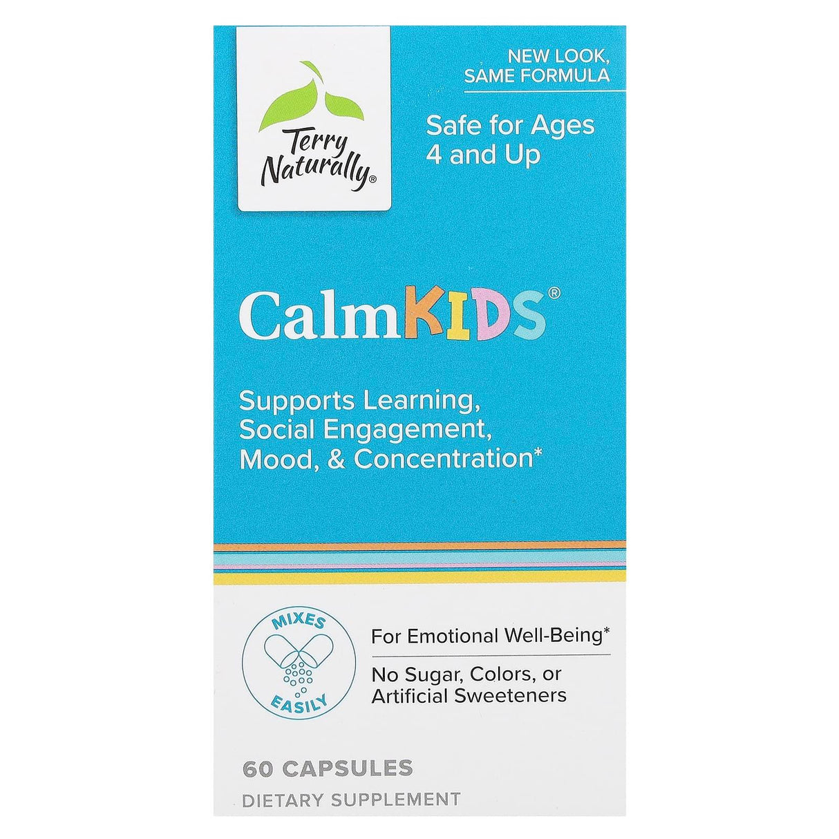 Terry Naturally, Calm Kids, Ages 4 and Up, 60 Capsules - Supply Center USA