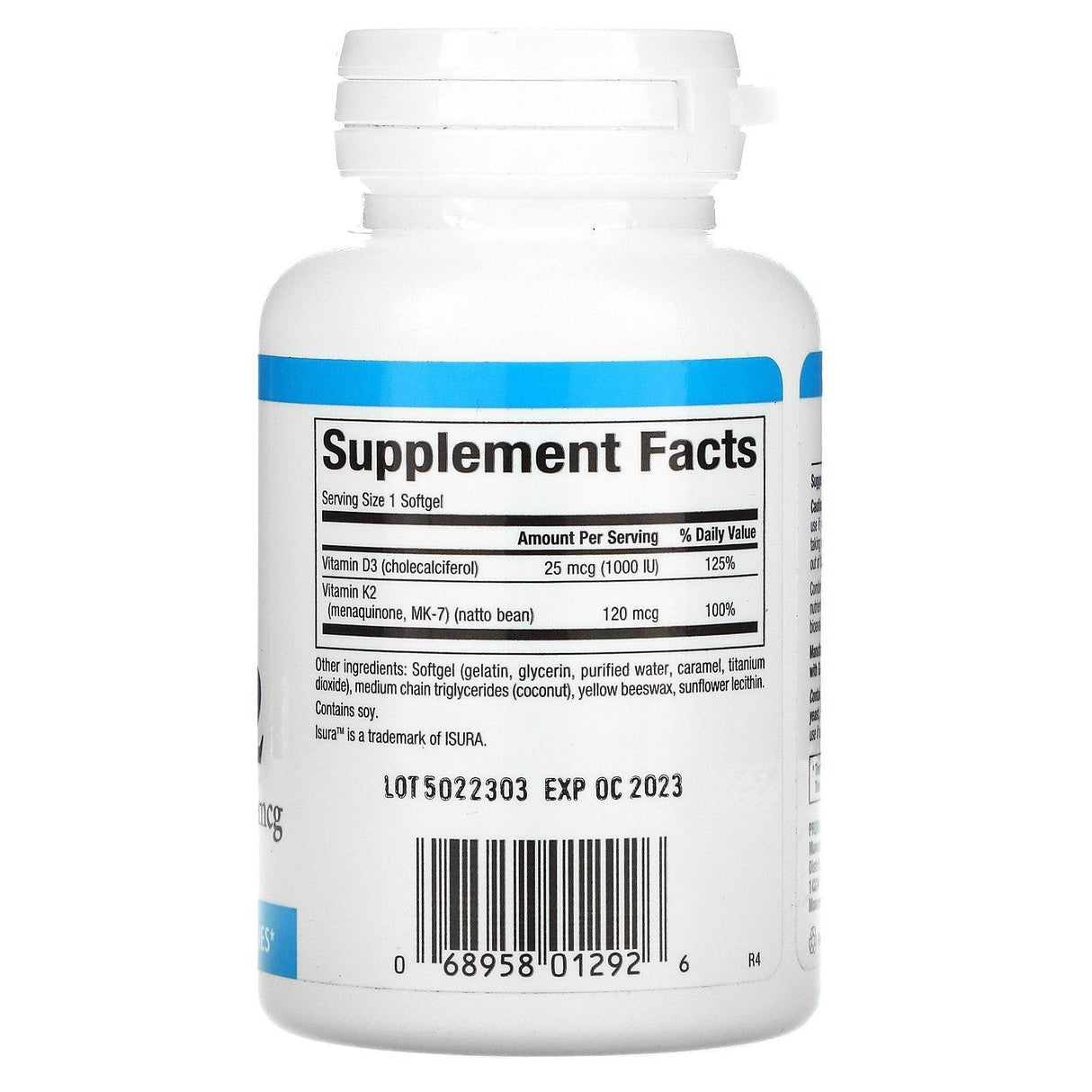 Natural Factors, Vitamin D3 & K2, 60 Softgels - Supply Center USA