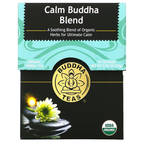 Buddha Teas, Calm Buddha Blend Tea, 18 Tea Bags, 0.95 oz (27 g) - Supply Center USA