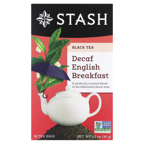 Stash Tea, Black Tea, Chocolate Hazelnut, Decaf, 18 Tea Bags, 1.2 oz (36 g) - Supply Center USA