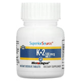 Superior Source, Vitamin K-2, 100 mcg, 60 Microlingual Instant Dissolve Tablets - Supply Center USA