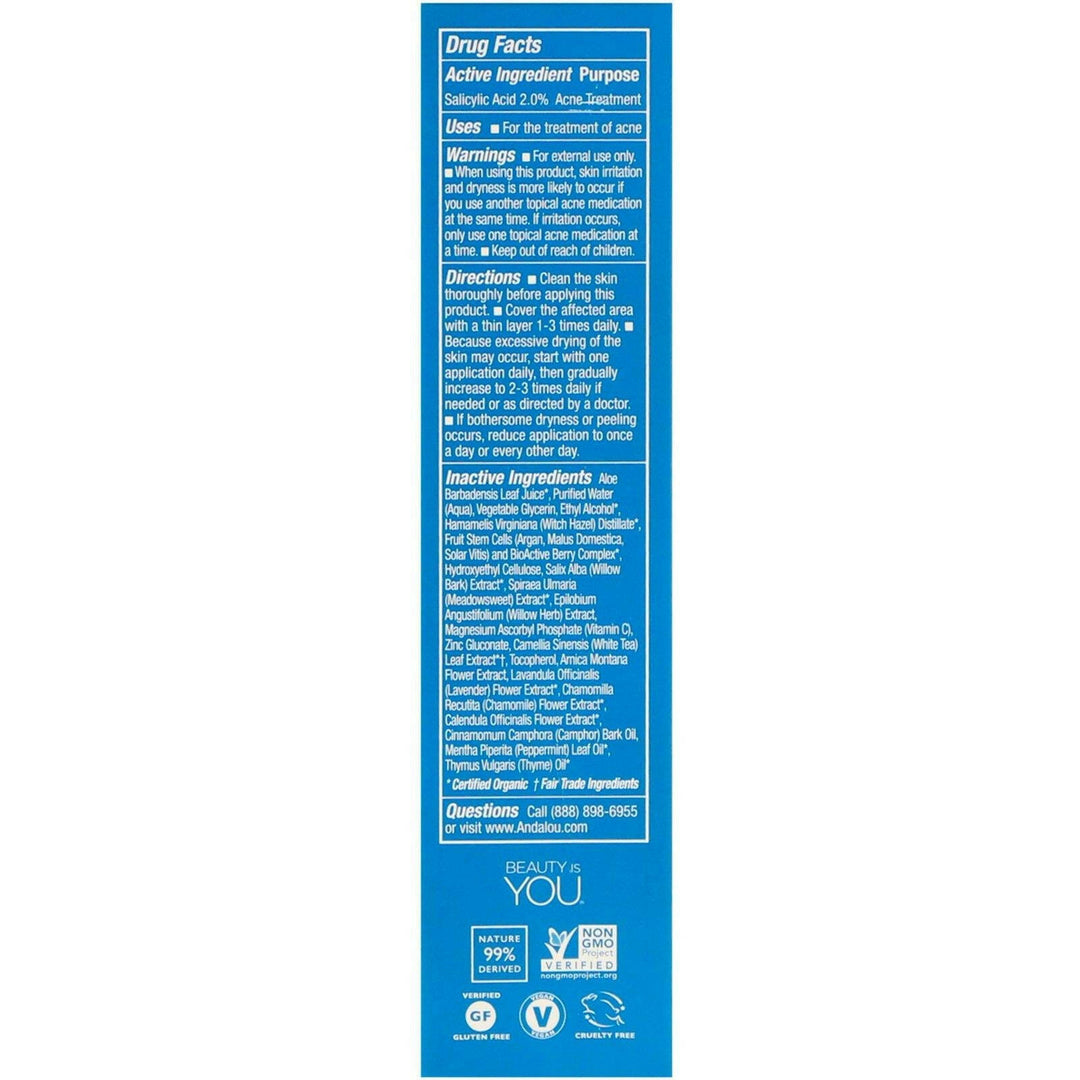 Andalou Naturals, Blemish Vanishing Gel, Maximum Strength, Clear Skin, .6 fl oz (18 ml) - HealthCentralUSA