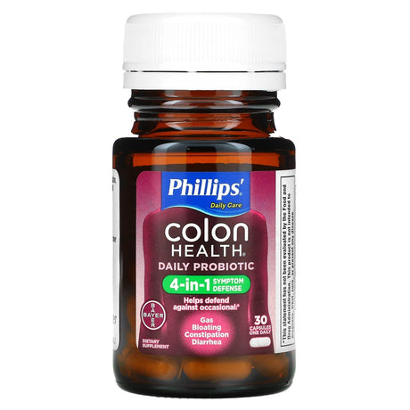 Phillips, Colon Health Daily Probiotic Supplement, 30 Capsules - Supply Center USA