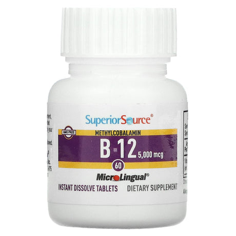 Superior Source, Methylcobalamin B-12, 10,000 mcg, 30 MicroLingual Instant Dissolve Tablets - Supply Center USA