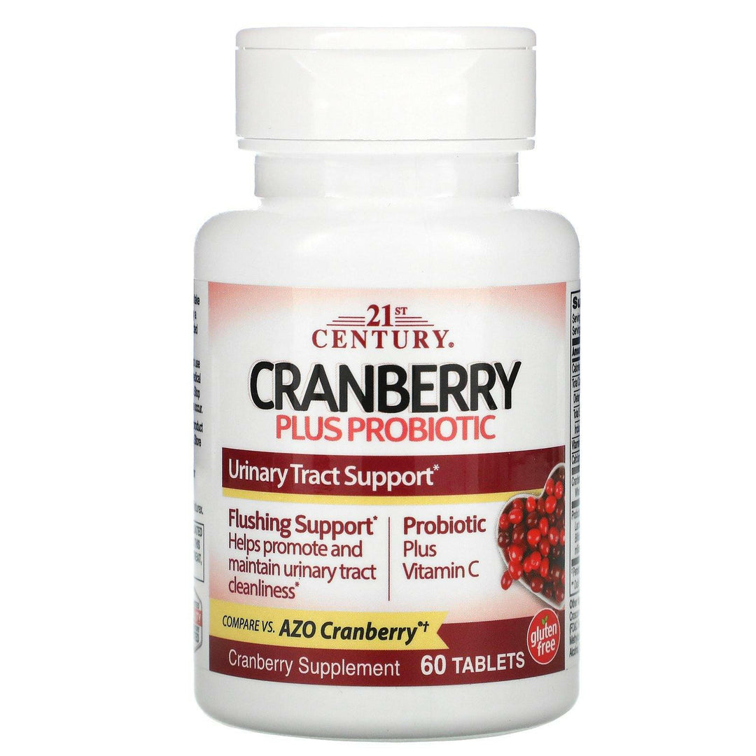 21st Century, Cranberry Plus Probiotic, 60 Tablets - HealthCentralUSA