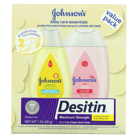 Johnson & Johnson, Baby Care Essentials, 3 Pack - Supply Center USA