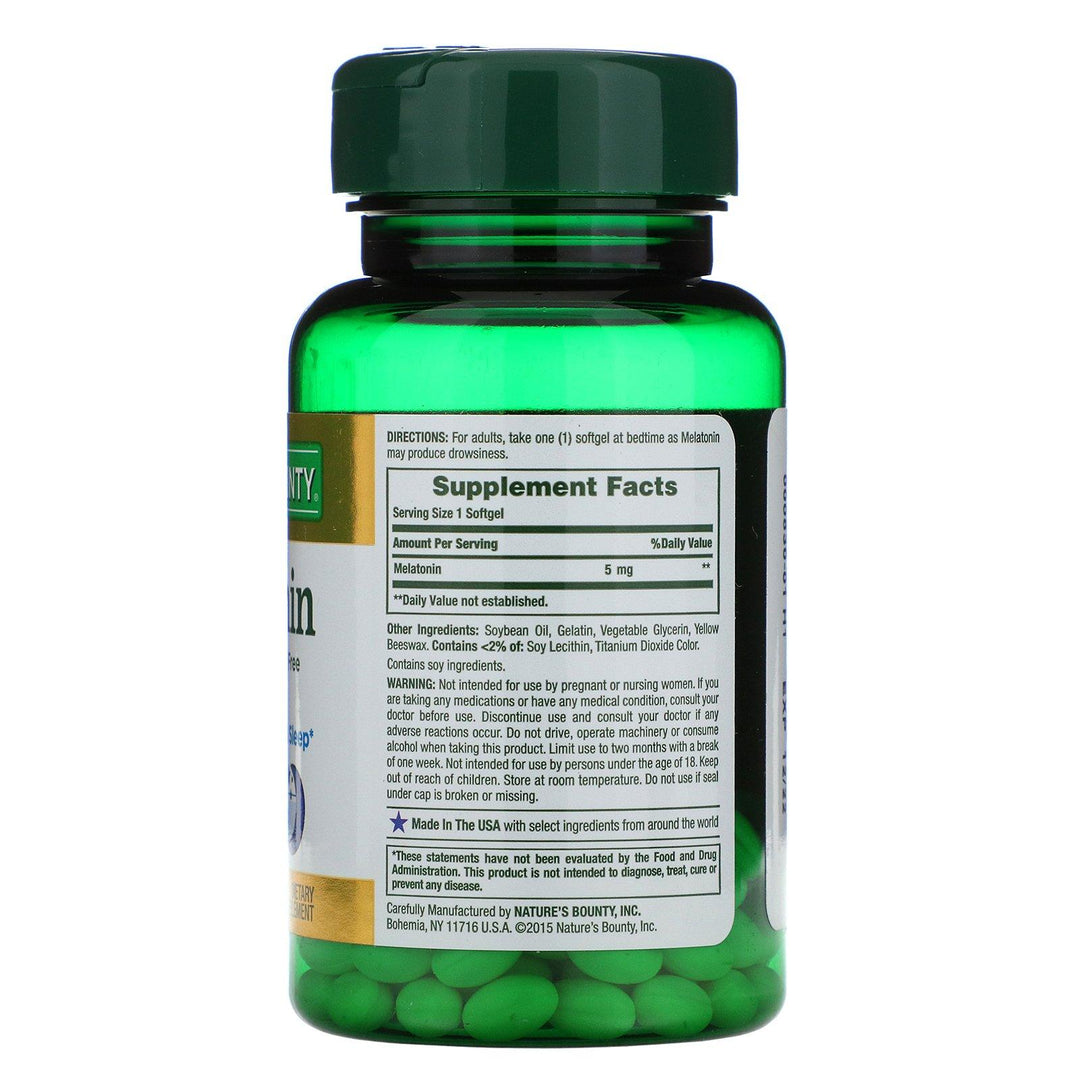 Nature's Bounty, Melatonin, 5 mg, 90 Rapid Release Softgels - HealthCentralUSA