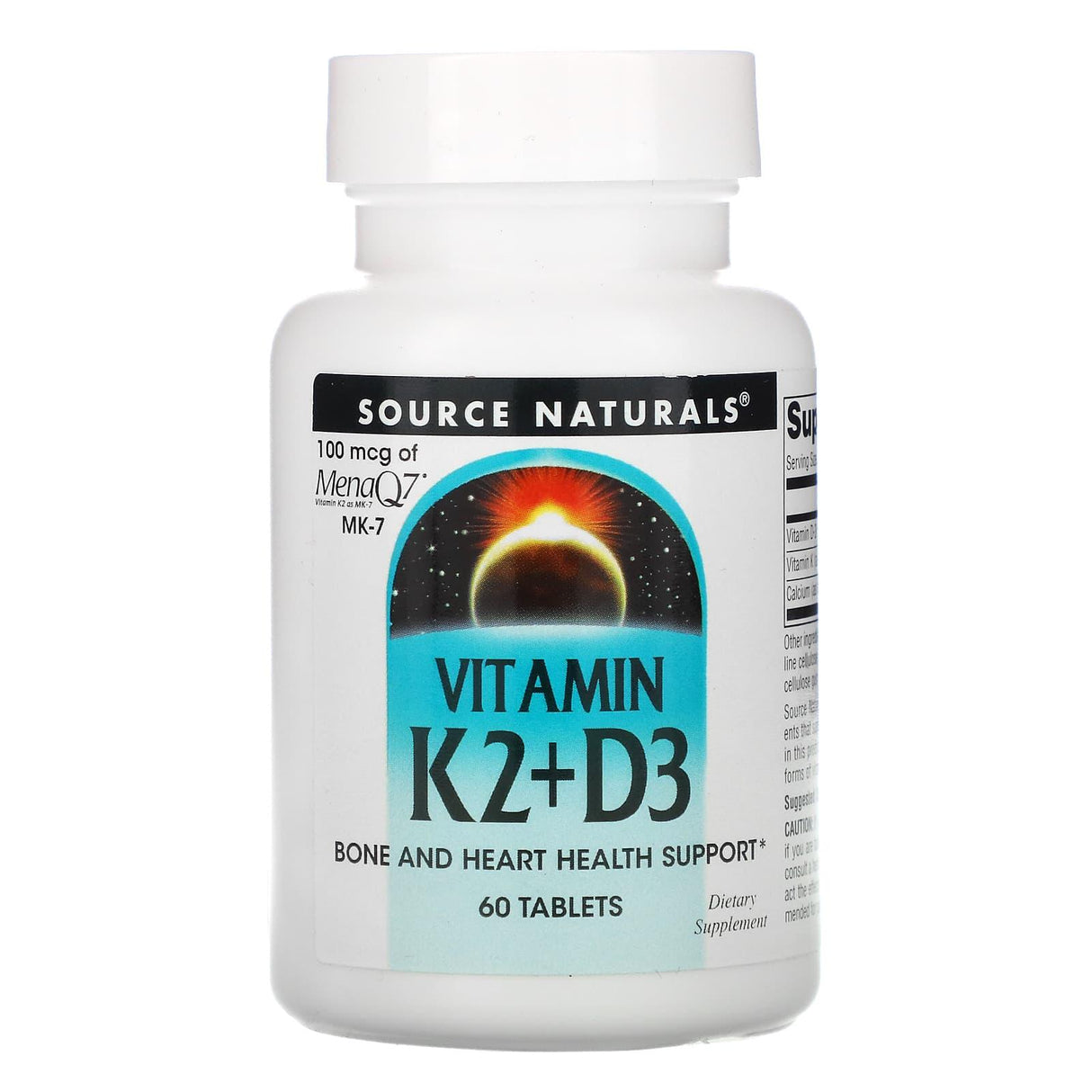 Source Naturals, Vitamin K2 + D3, 60 Tablets - Supply Center USA