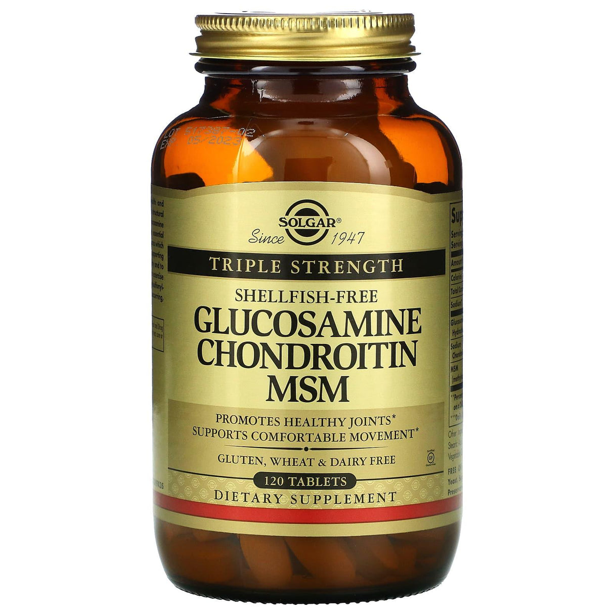 Solgar, Glucosamine Chondroitin MSM, Triple Strength, 120 Tablets - Supply Center USA