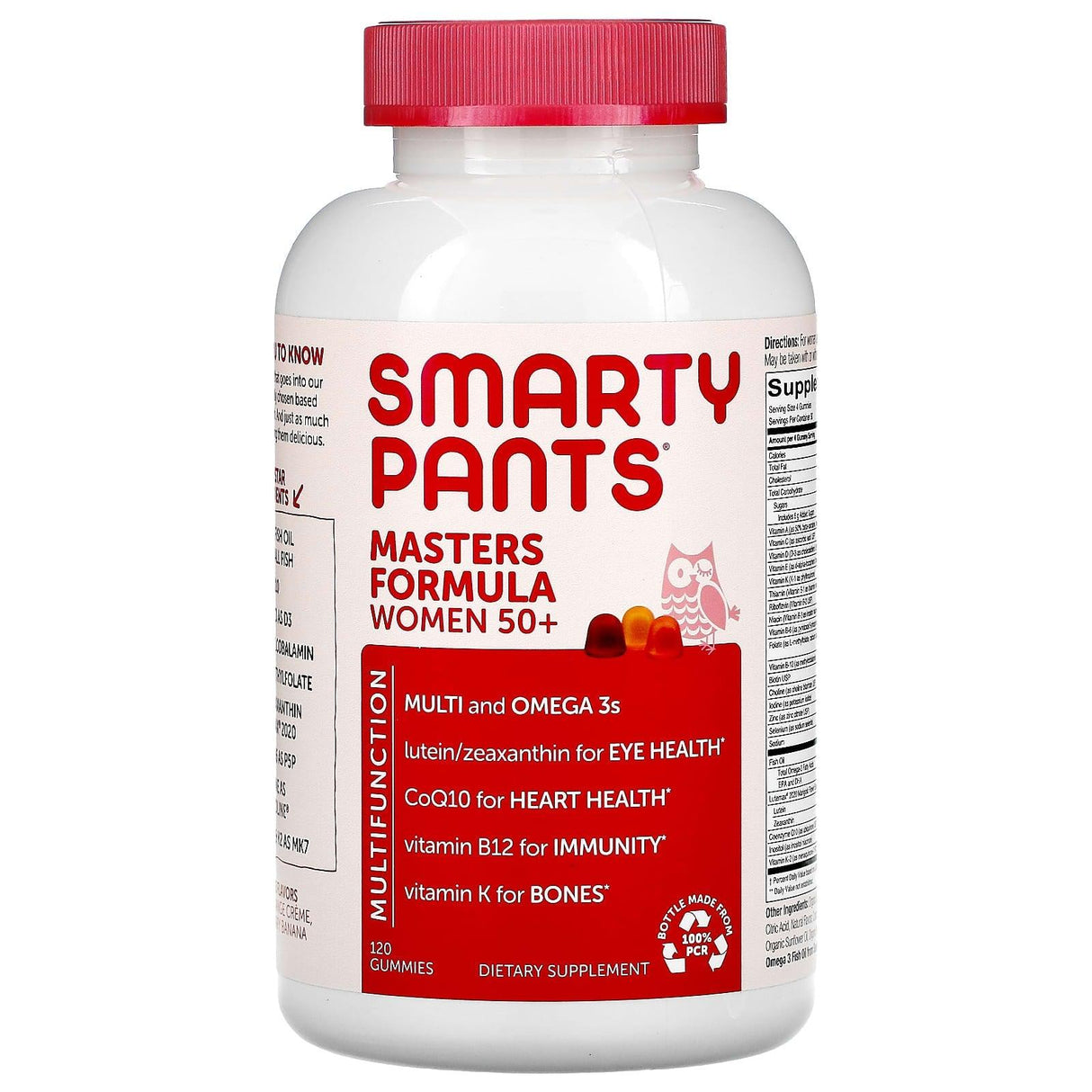 SmartyPants, Masters Formula Women 50+, Blueberry, Orange Creme, and Strawberry Banana, 120 Gummies - Supply Center USA