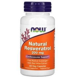 Now Foods, Natural Resveratrol, 200 mg, 60 Veg Capsules - Supply Center USA