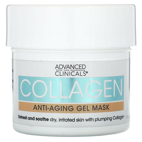 Advanced Clinicals, Collagen, Anti-Aging Gel Beauty Mask, 5 fl oz (148 ml) - Supply Center USA