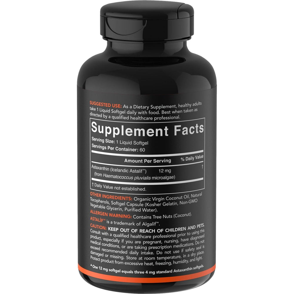 Sports Research, Astaxanthin, Triple Strength, 12 mg, 60 Softgels - HealthCentralUSA