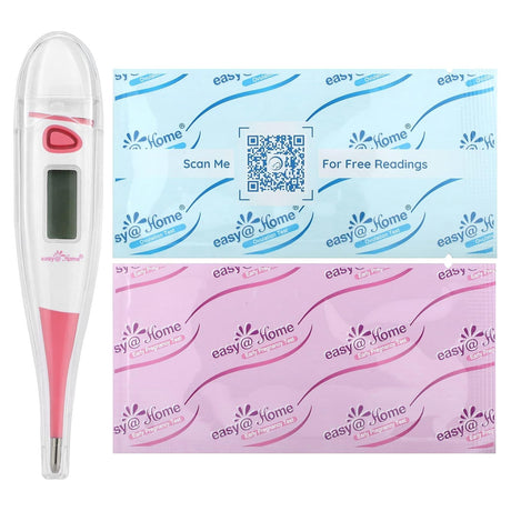 Easy@Home, Fertility Test Kit, 50 Ovulation Tests, 20 Pregnancy Tests, 1 Basal Thermometer, 141 Piece Kit - Supply Center USA