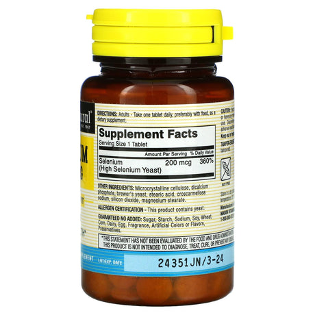 Mason Natural, Selenium, 200 mcg, 60 Tablets - Supply Center USA