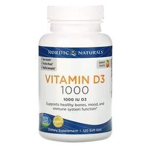 Nordic Naturals, Vitamin D3, Orange, 1,000 IU, 120 Count - Supply Center USA