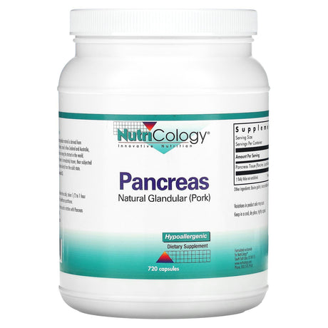 Nutricology, Pancreas, Natural Glandular (Pork), 60 Capsule - Supply Center USA