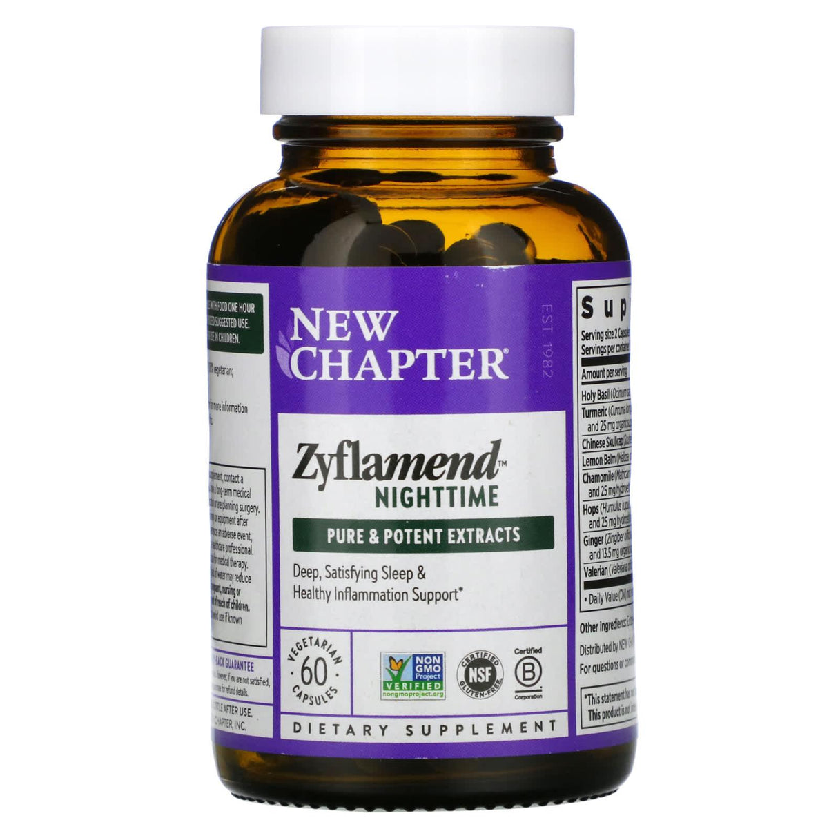 New Chapter, Zyflamend Nighttime, 60 Vegetarian Capsules - Supply Center USA