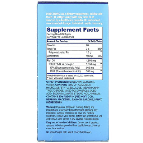 21st Century, Alaska Wild Fish Oil, Mega Omega 3, 1950 mg /1350 mg, 90 Enteric Coated Softgels - Supply Center USA