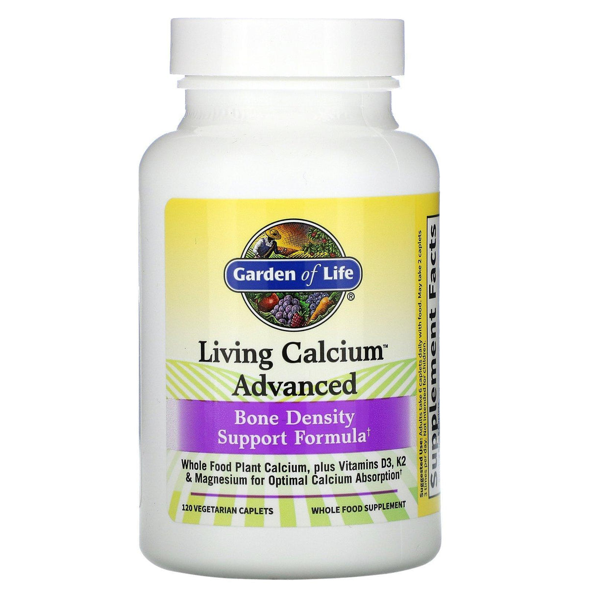 Garden of Life, Living Calcium Advanced, 120 Vegetarian Caplets - Supply Center USA