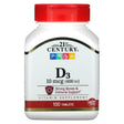 21st Century, Vitamin D3, 50 mcg (2,000 IU), 110 Tablets - Supply Center USA