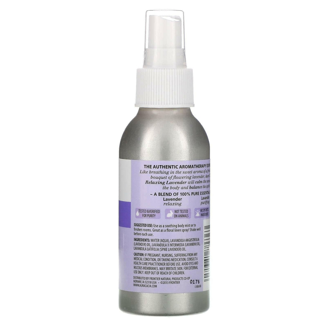 Aura Cacia, Aromatherapy Room & Body Mist, Relaxing Lavender, 4 fl oz (118 ml) - HealthCentralUSA