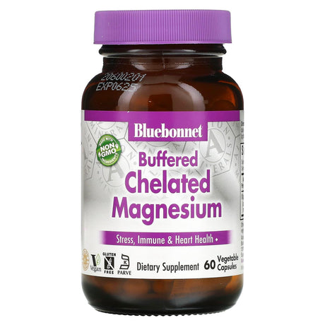 Bluebonnet Nutrition, Buffered Chelated Magnesium, 60 Vegetable Capsules - Supply Center USA