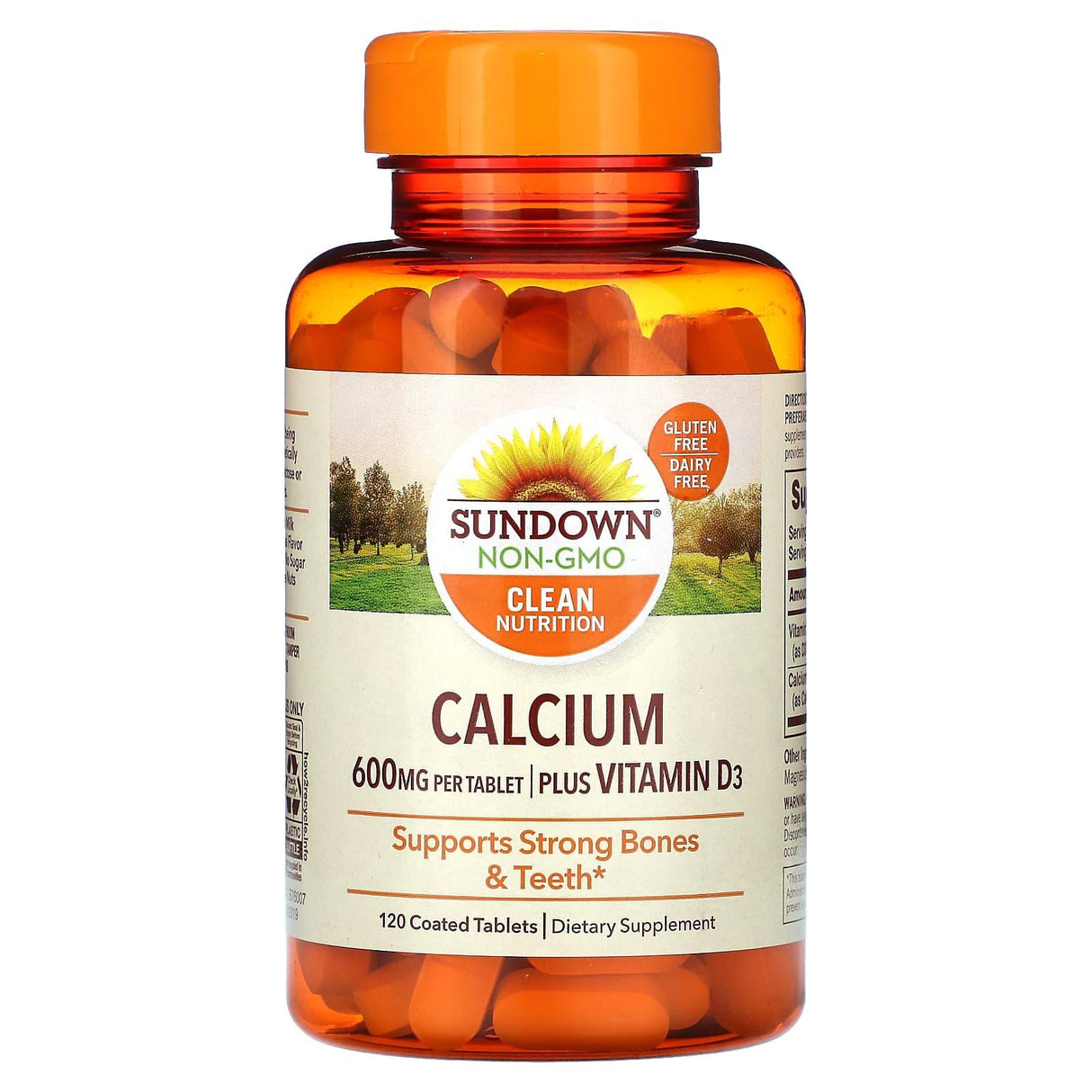 Sundown Naturals, Calcium, Plus Vitamin D3, 300 mg, 120 Coated Tablets - Supply Center USA