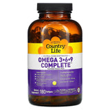 Country Life, Ultra Concentrated Omega 3-6-9 Complete, Natural Lemon, 90 Softgels - Supply Center USA