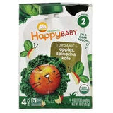 Happy Family Organics, Happy Baby, Organics, Stage 2, 6+ Months, Apples, Spinach & Kale, 4 Pouches, 4 oz (113 g) Each - Supply Center USA