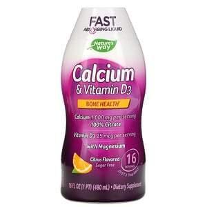 Nature's Way, Calcium & Vitamin D3, Citrus, 16 fl oz (480 ml) - Supply Center USA