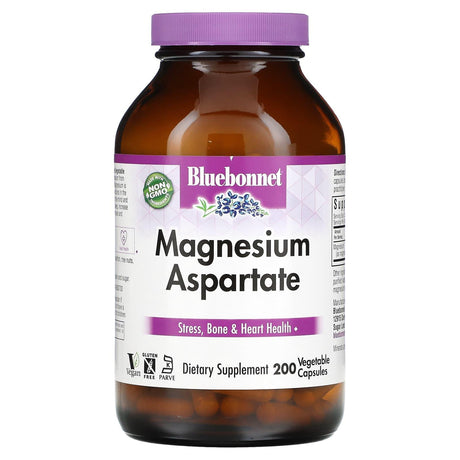 Bluebonnet Nutrition, Magnesium Aspartate, 200 Vegetable Capsules - Supply Center USA