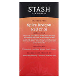 Stash Tea, Herbal Tea, Spice Dragon Red Chai, Caffeine Free, 18 Tea Bags, 1.2 oz (36 g) - Supply Center USA