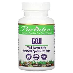 Paradise Herbs, Goji, 60 Vegetarian Capsules - Supply Center USA