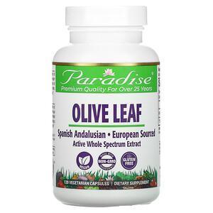 Paradise Herbs, Olive Leaf, 120 Vegetarian Capsules - Supply Center USA