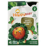 Happy Family Organics, Happy Baby, Organics, Stage 2, 6+ Months, Apples, Spinach & Kale, 4 Pouches, 4 oz (113 g) Each - Supply Center USA