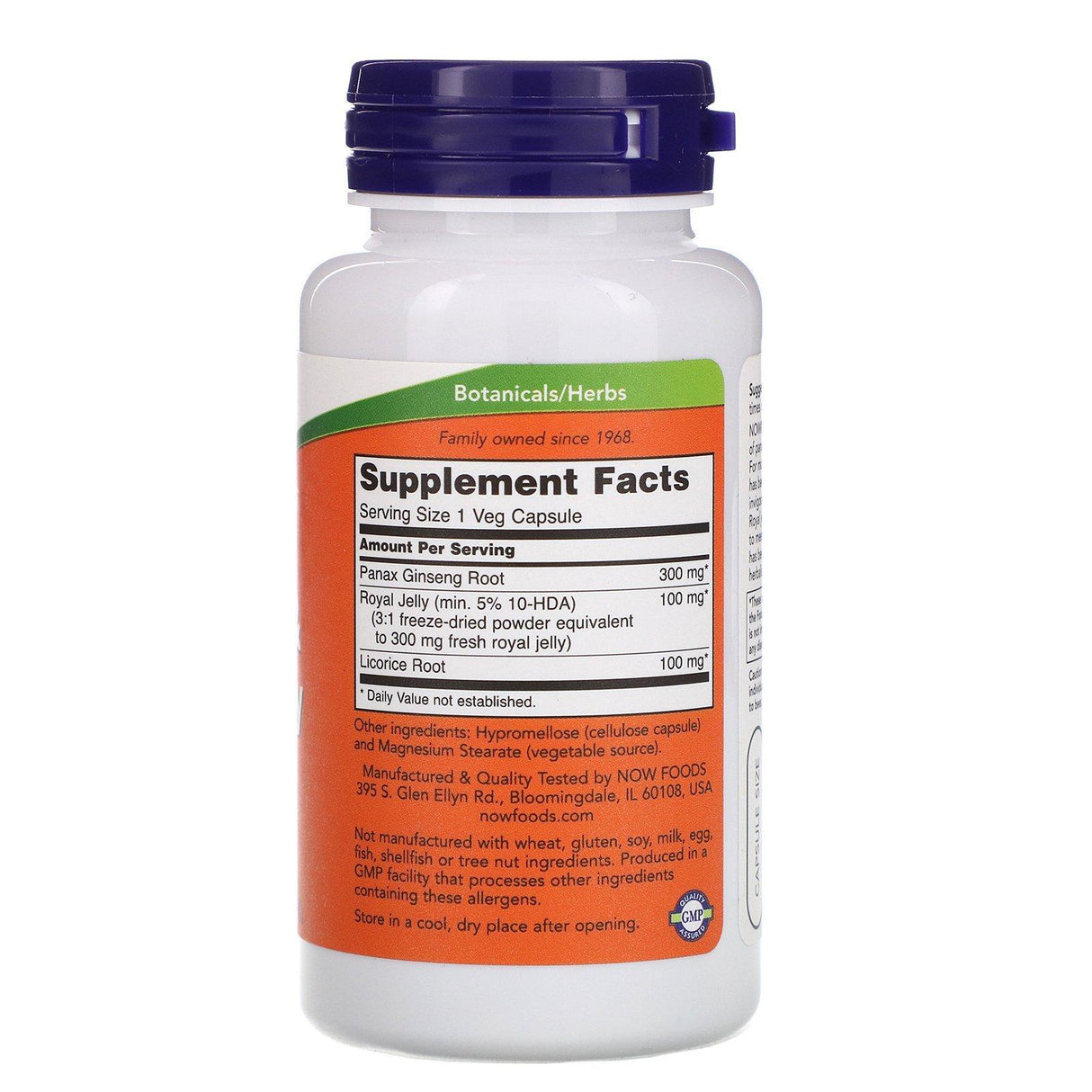 Now Foods, Ginseng & Royal Jelly, 90 Veg Capsules - Supply Center USA