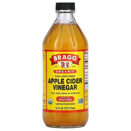 Bragg, Organic Apple Cider Vinegar with The 'Mother', Raw-Unfiltered, 16 fl oz (473 ml) - Supply Center USA