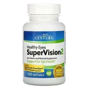 21st Century, Healthy Eyes SuperVision2, 120 Softgels - Supply Center USA